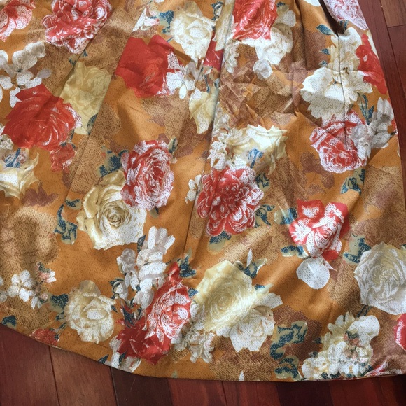 TAHARI ASL Inverted Pleat Floral Skirt Size 6 - Picture 6 of 12